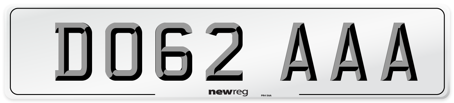 DO62 AAA Number Plate from New Reg